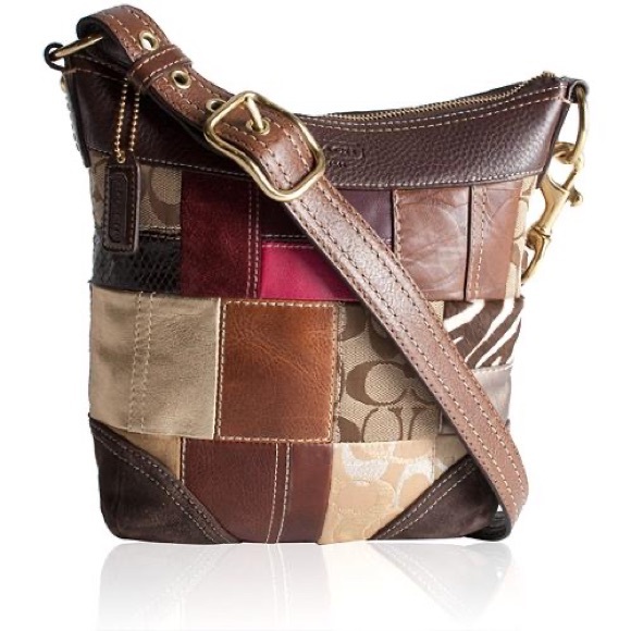 Coach Handbags - Coach Vintage Holiday Patchwork Shoulder Handbag